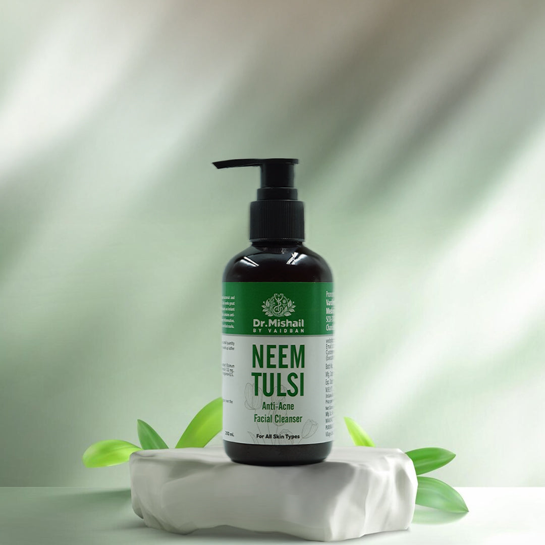 Dr. Mishail Neem Tulsi Anti-Acne Facial Cleanser – Herbal Purifying Wash