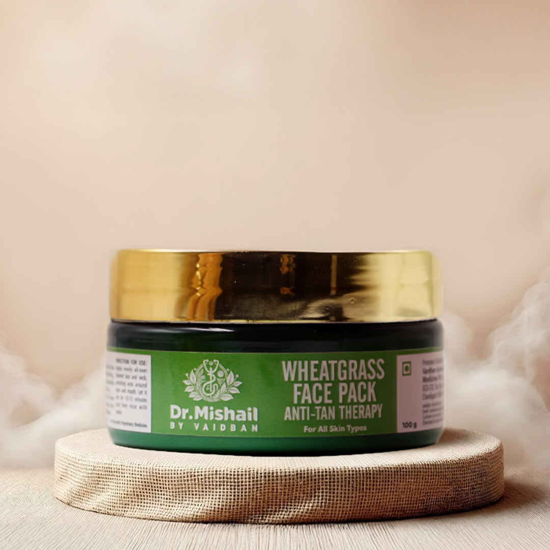 Dr. Mishail Wheatgrass Face Pack – Anti-Tan Therapy for All Skin Types