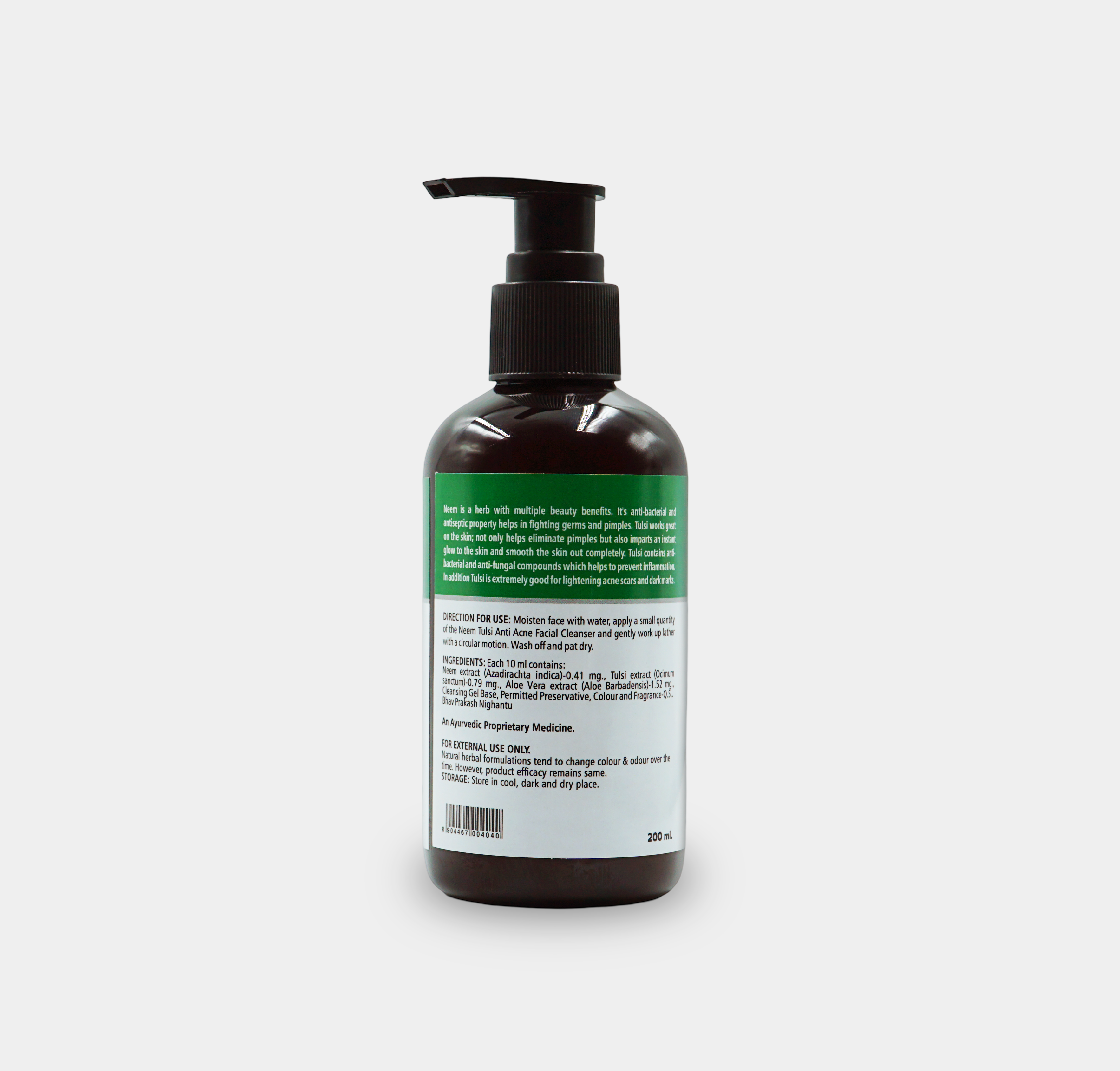 Dr. Mishail Neem Tulsi Anti-Acne Facial Cleanser – Herbal Purifying Wash