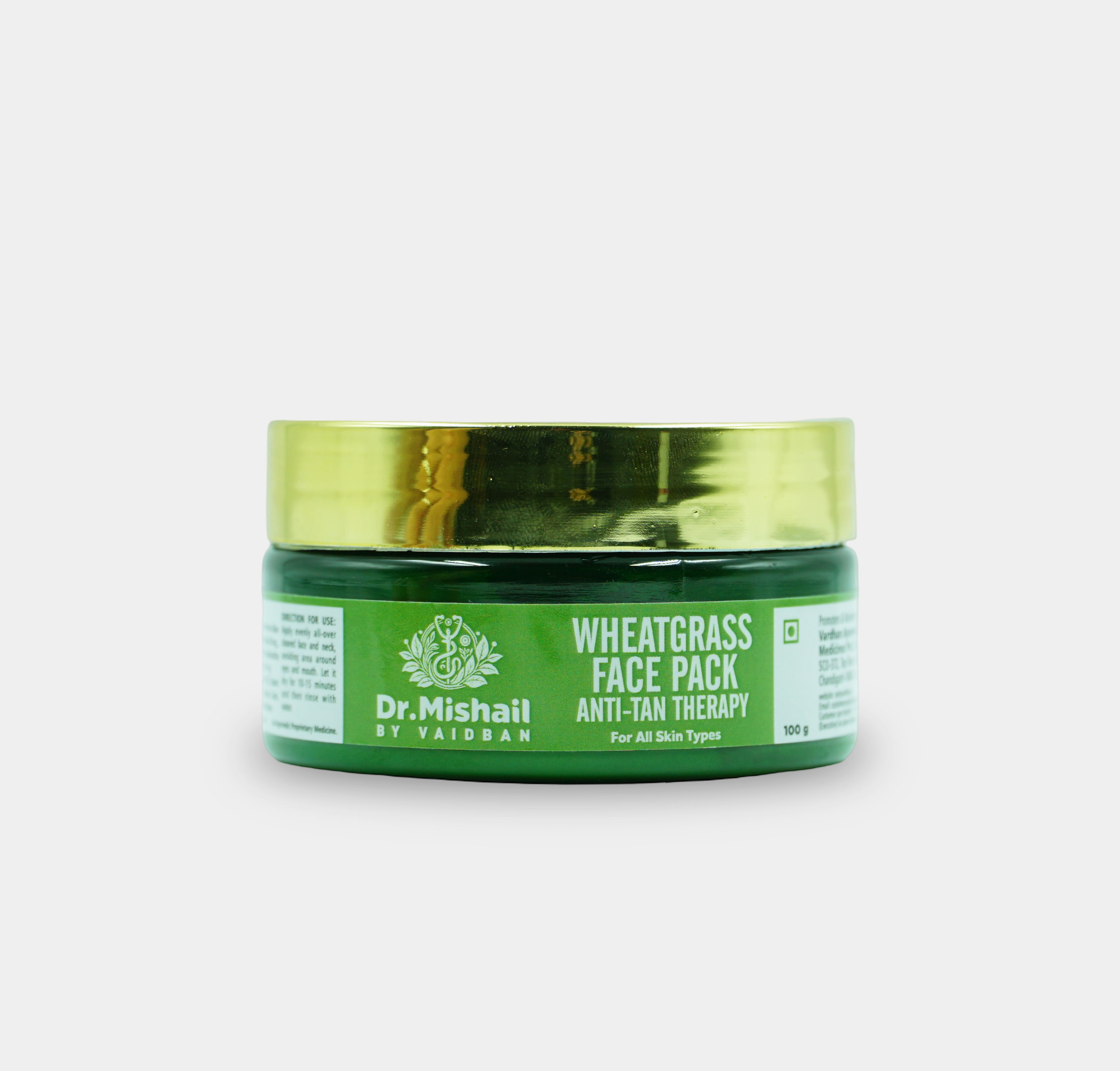 Dr. Mishail Wheatgrass Face Pack – Anti-Tan Therapy for All Skin Types